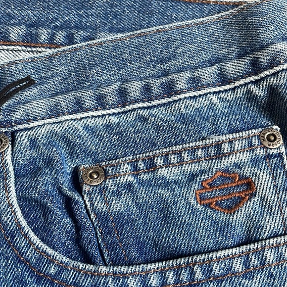 Harley-Davidson Original Bootcut Jeans Blue Denim 99026-07VM Mens 34 X 30 NEW - Picture 5 of 14